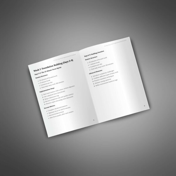 21-Day Deep Work Implementation Protocol
