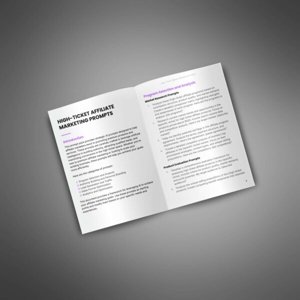 High-Ticket Affiliate Marketing - Prompts